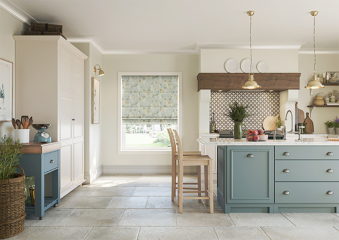 Wisteria Silk, Subtle Blue - Motorised Roman Blind - Image 8